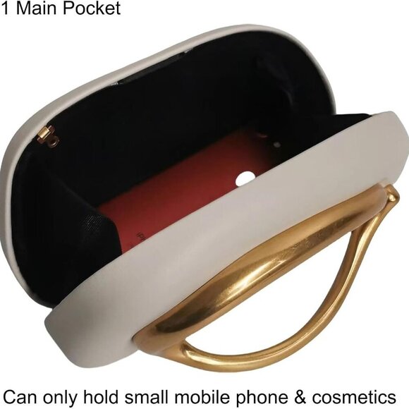 Lightweight Shell-Shaped Evening Bag with Magnetic Closure - Perfect Gift Idea - Picture 3 of 7